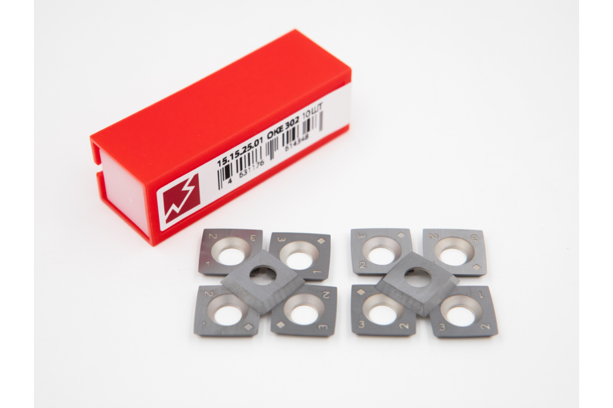 Комплект ножей HM 15,0x15,0x2,5мм R115 R05 для вала helical (10 шт.)